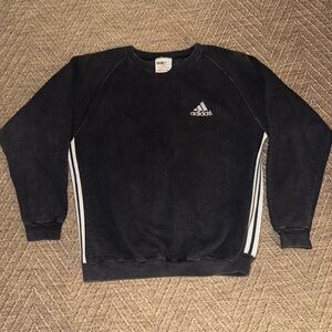 VINTAGE Adidas Pinstripe Crewneck
